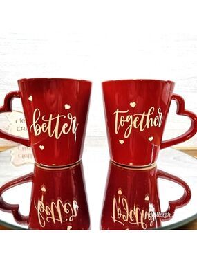 Better Together Heart Shaped Handle Mugs